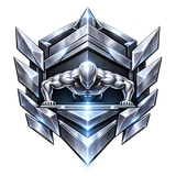 Silver rank badge